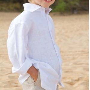 Island Importer Boy's Linen Amalfi Shirt (ls) NWT
